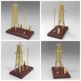 Diecast Oil Rig Derrick Model with Pen Holder